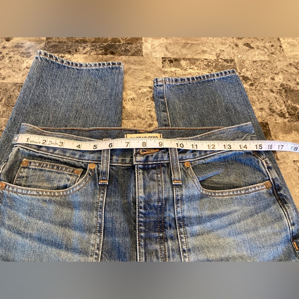 Madewell Rivet & Thread Patch Boy Jeans High-Rise Hippie 70s Womans Size 27 - Picture 12 of 16